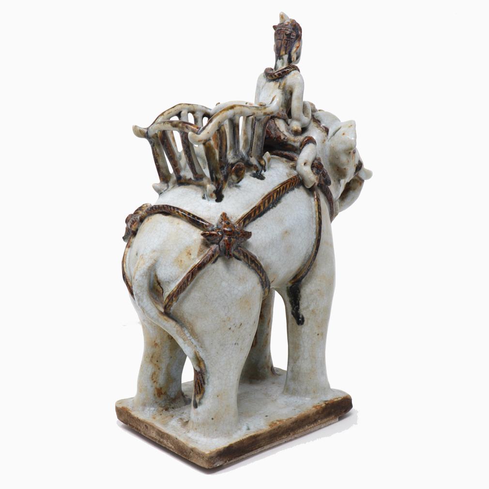 Other Antique Thai Ceramic White War Elephant For Sale