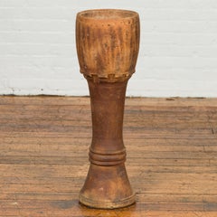 Antique Thai Freestanding Ceremonial Drum with Natural Patina