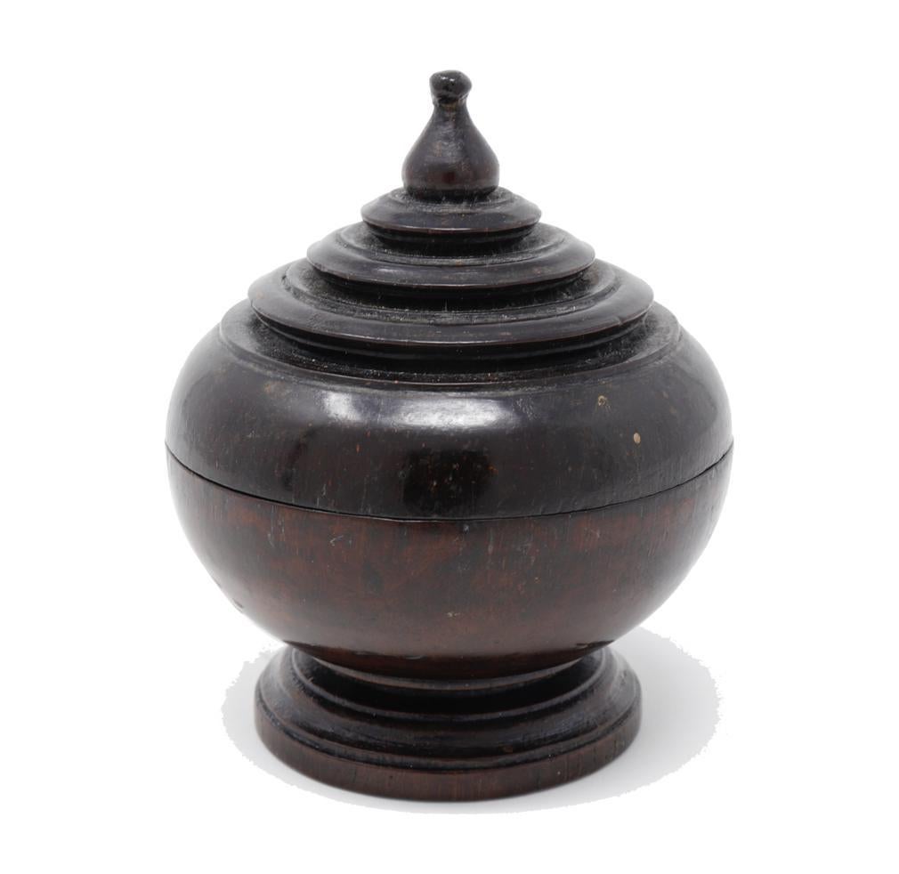 Polished Antique Thai Hardwood Betelnut Box For Sale