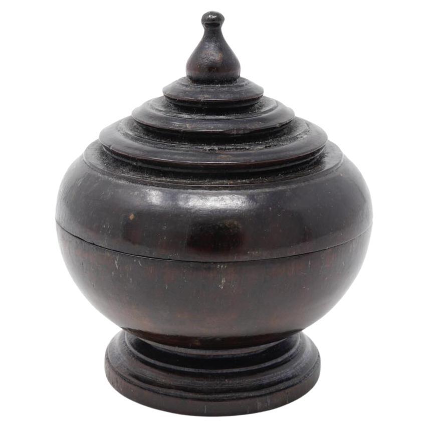 Antique Thai Hardwood Betelnut Box For Sale