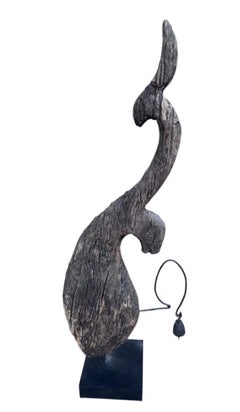 Antique Thai Naga Temple Finial with a Bell