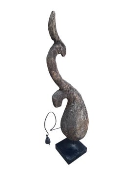 Antique Thai Naga Temple Finial with a Bell