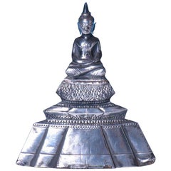 Antique Thai Silver Buddha