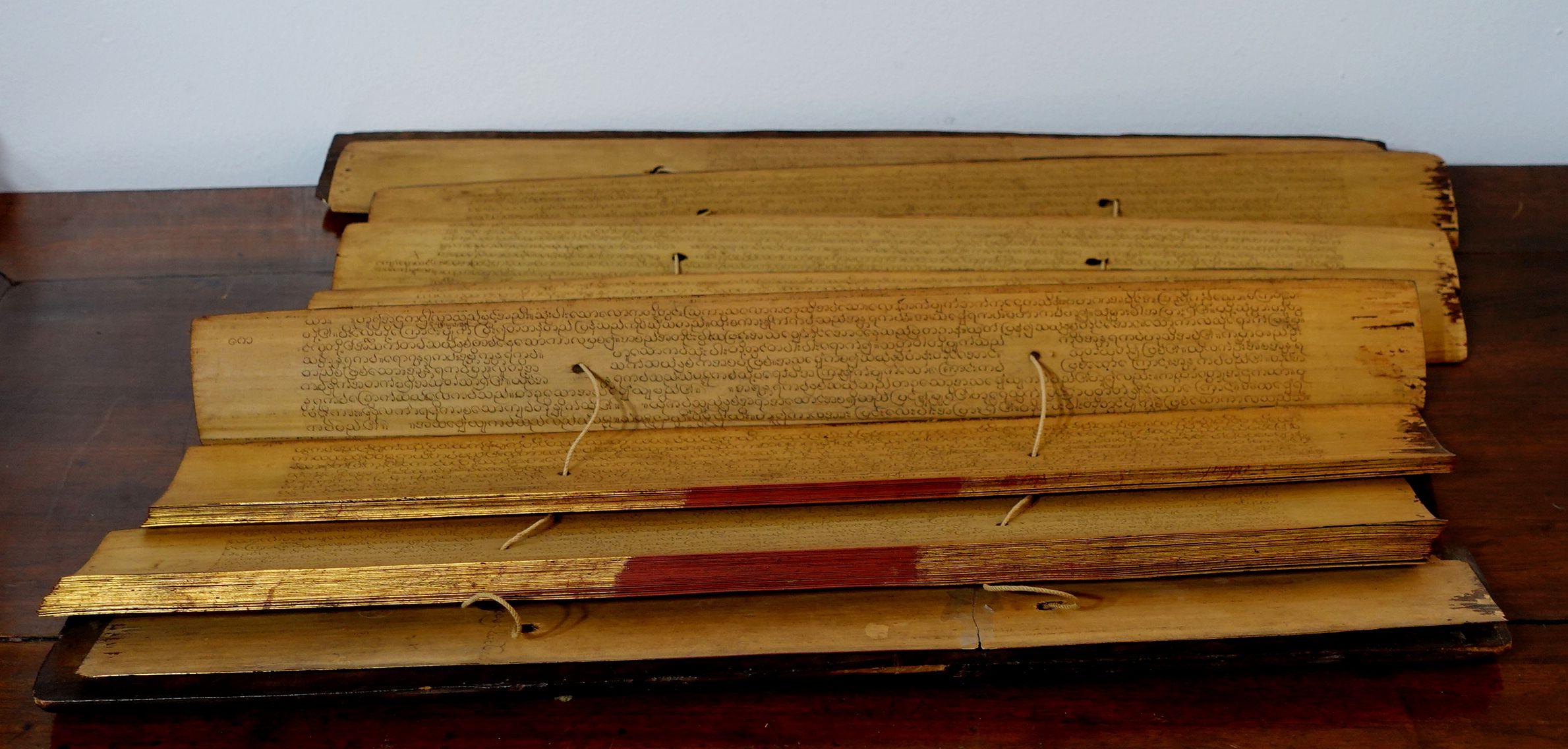 Antique Thailand Sutra Bamboo / Palm Leave Book, 1873 For Sale 1