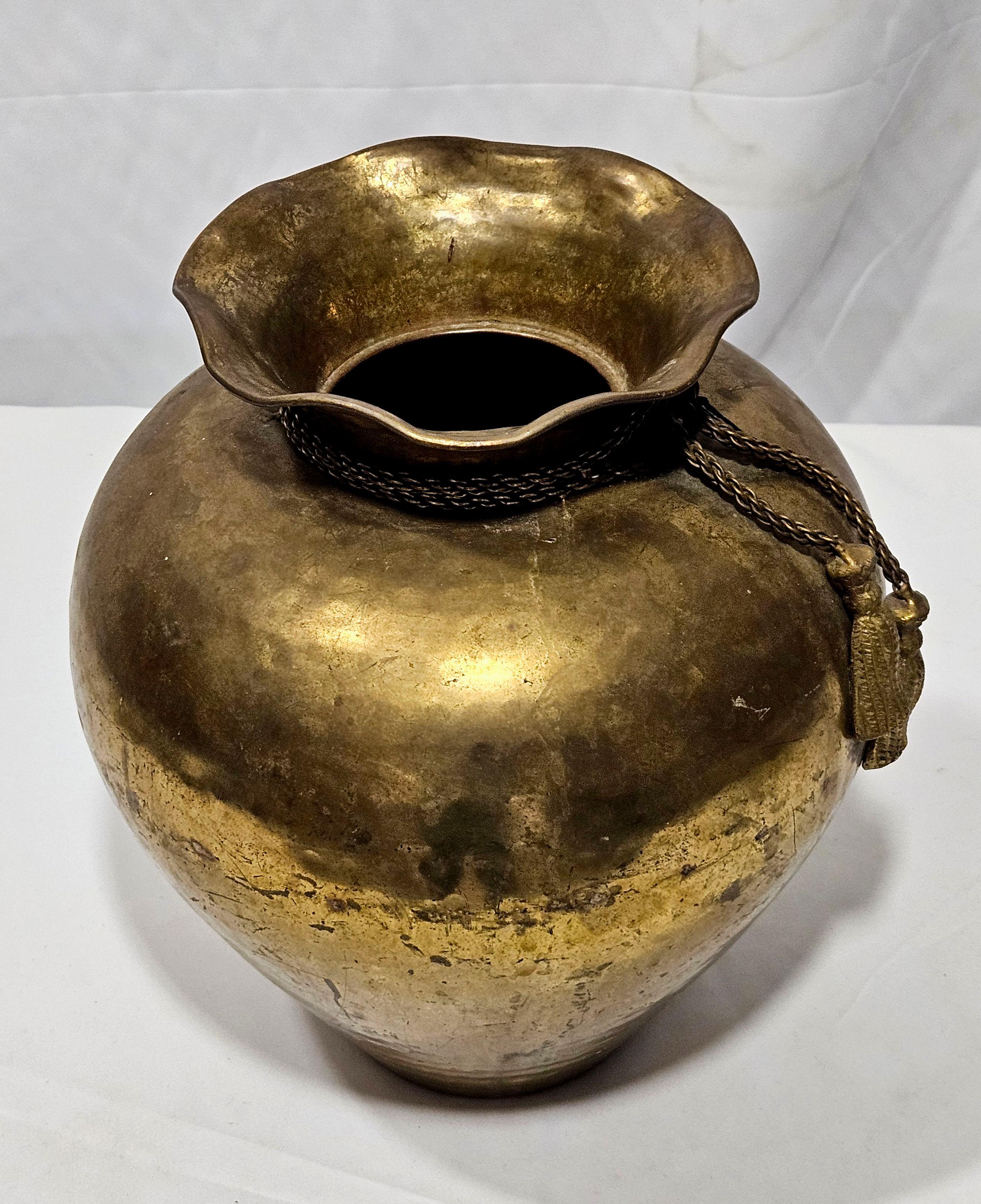Antique The Bombay Brass Vase
