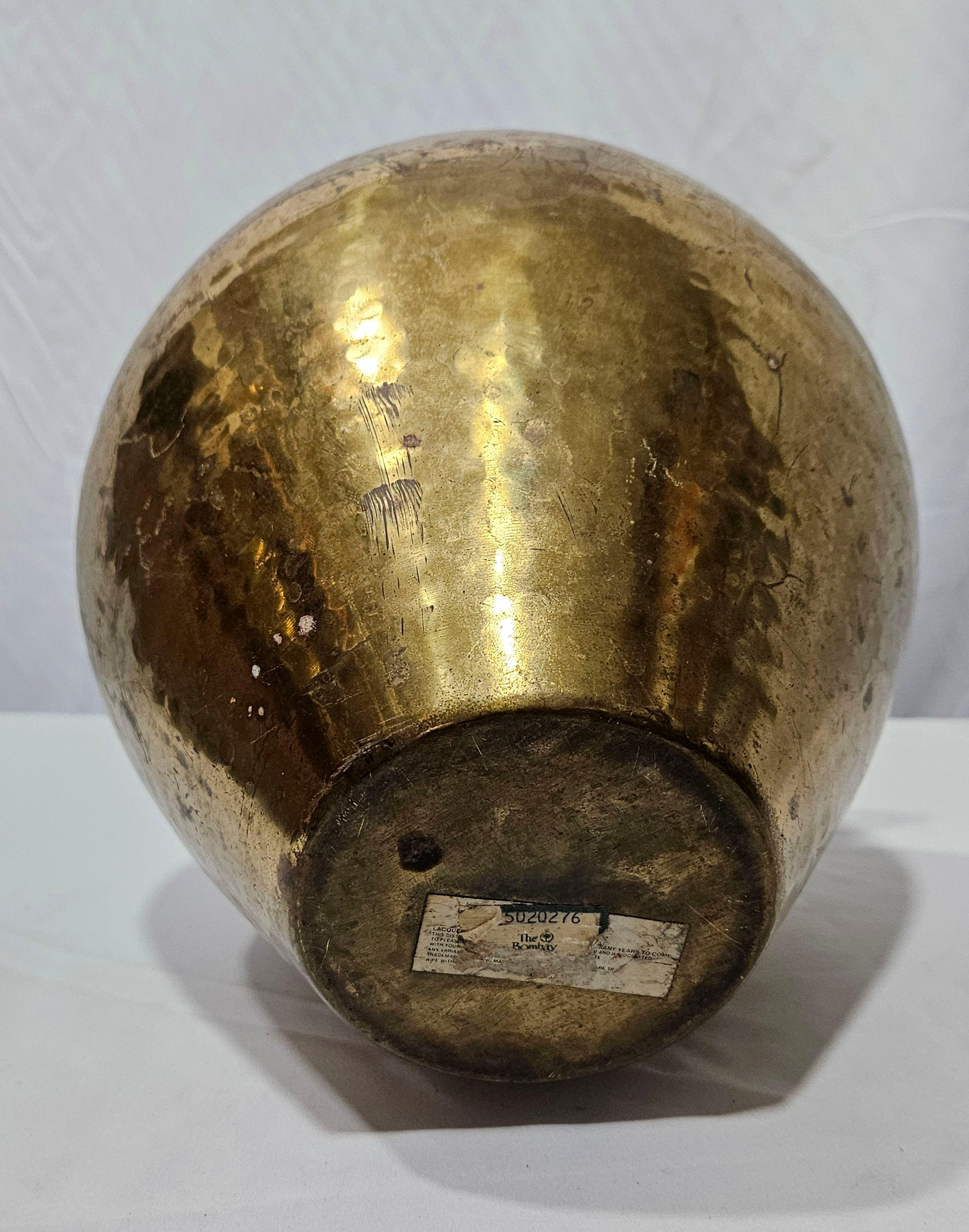 Antique The Bombay Brass Vase For Sale 1