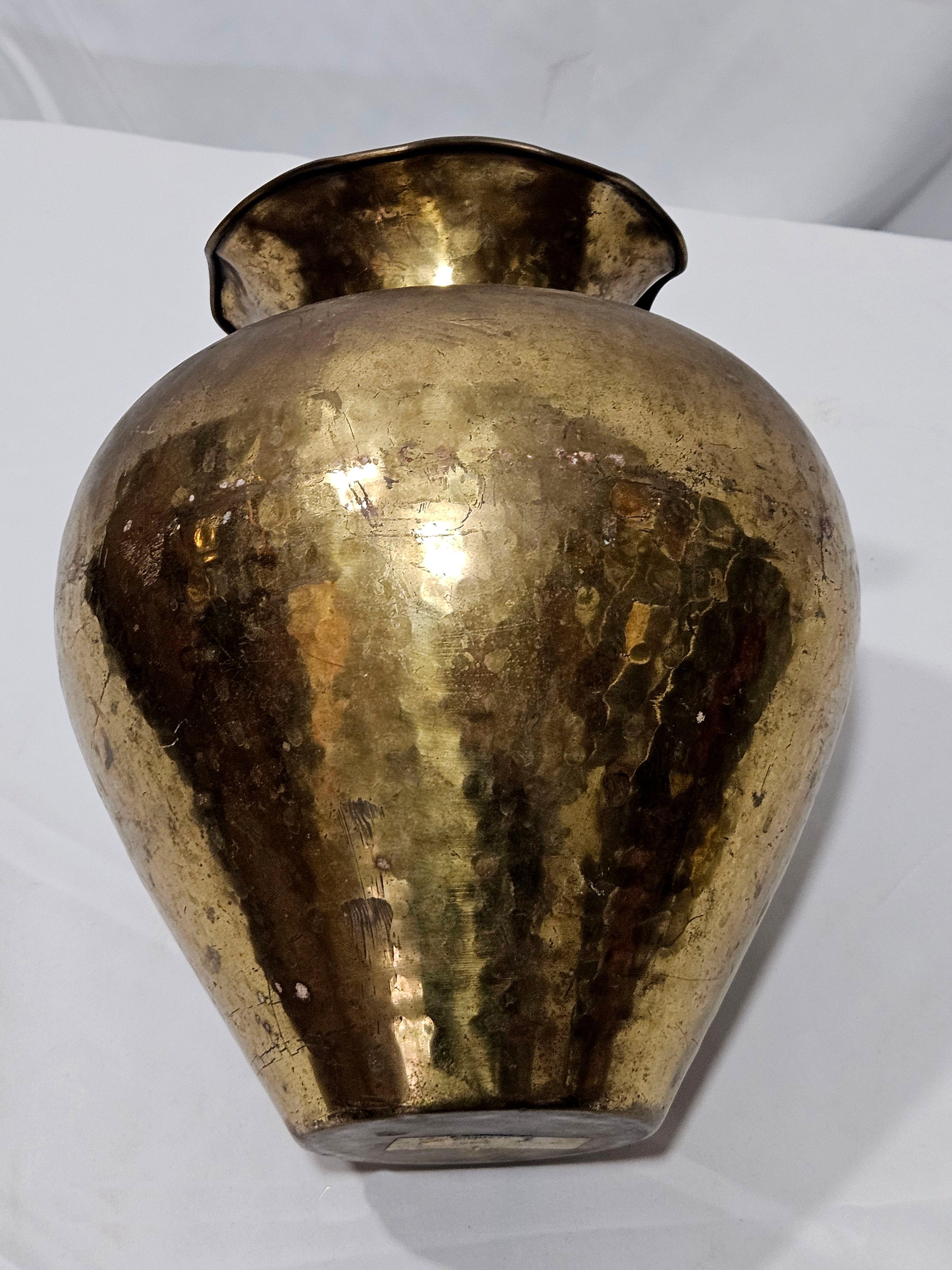 Antique The Bombay Brass Vase For Sale 3