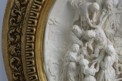 Antique The Descent from the Cross Bas-relief in pipe clay, E. Cassier, Belgium