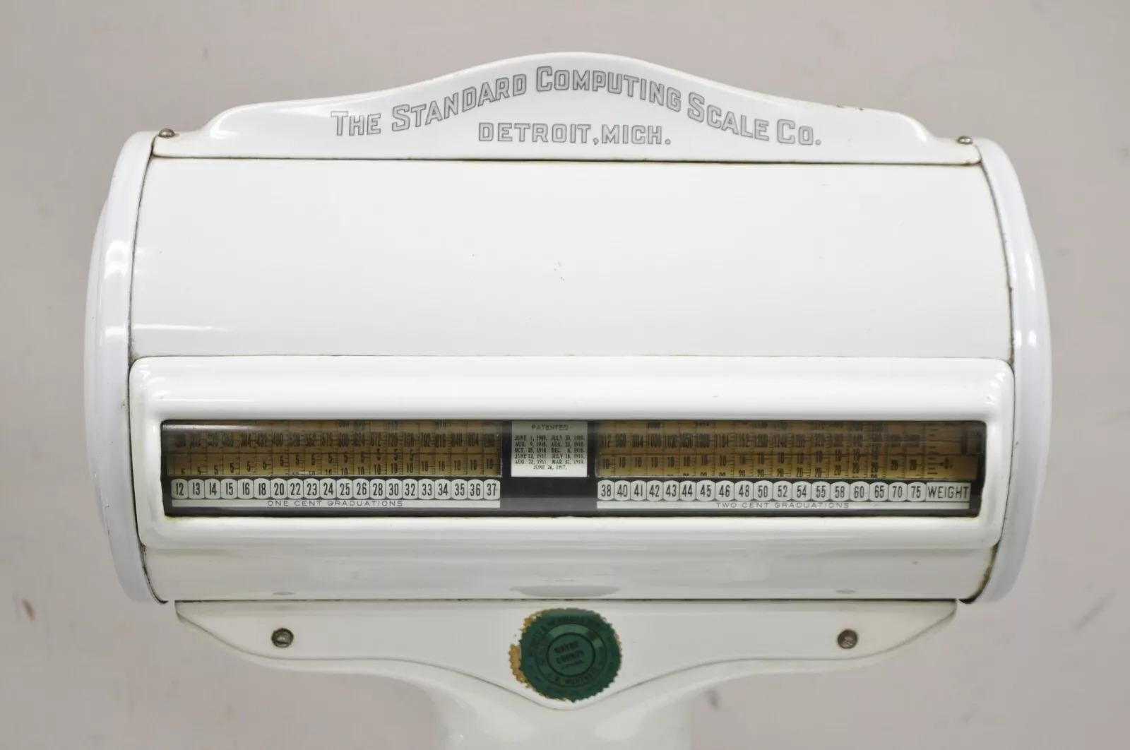 Inconnu Antique The Standard Computing Scale Co Dry Goods General Store Countertop Scale (balance de comptoir) en vente