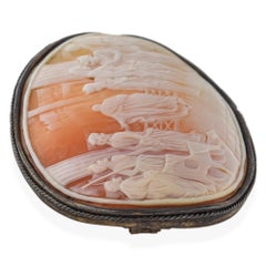 Antique "The Trial of Jesus" Cameo Brooch Pendant