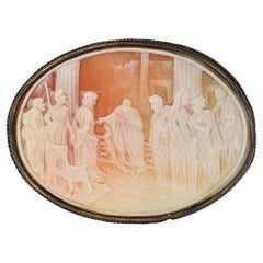 Vintage "The Trial of Jesus" Cameo Brooch Pendant
