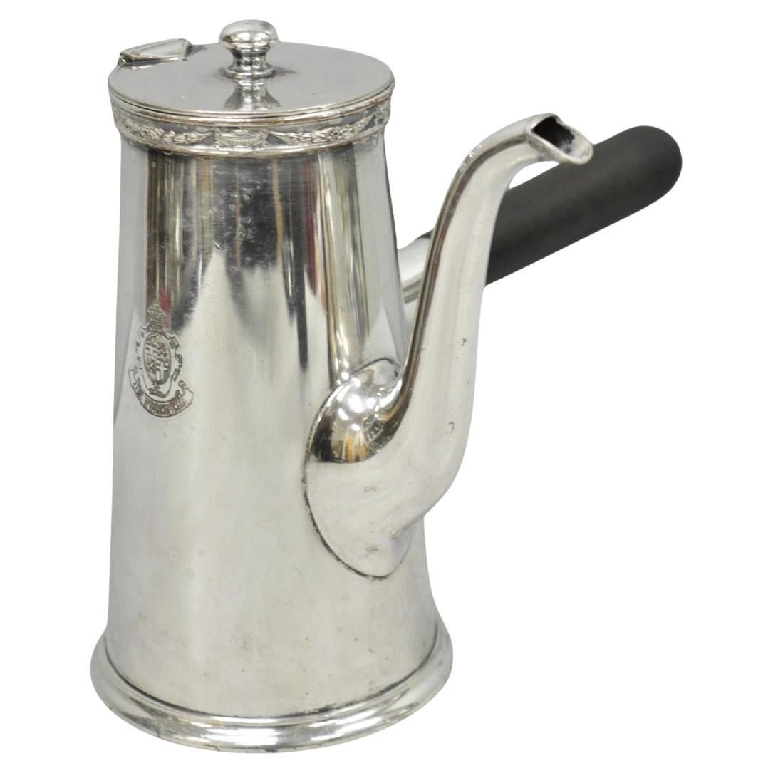 Antigua Tetera para café chapada en plata "The Windermere Hotel" de Londres por Gorham