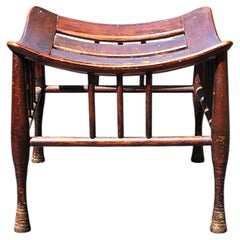 Antique Thebes Stool, Circa 1900
