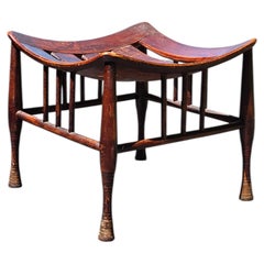 Antique Thebes Stool, Circa 1900