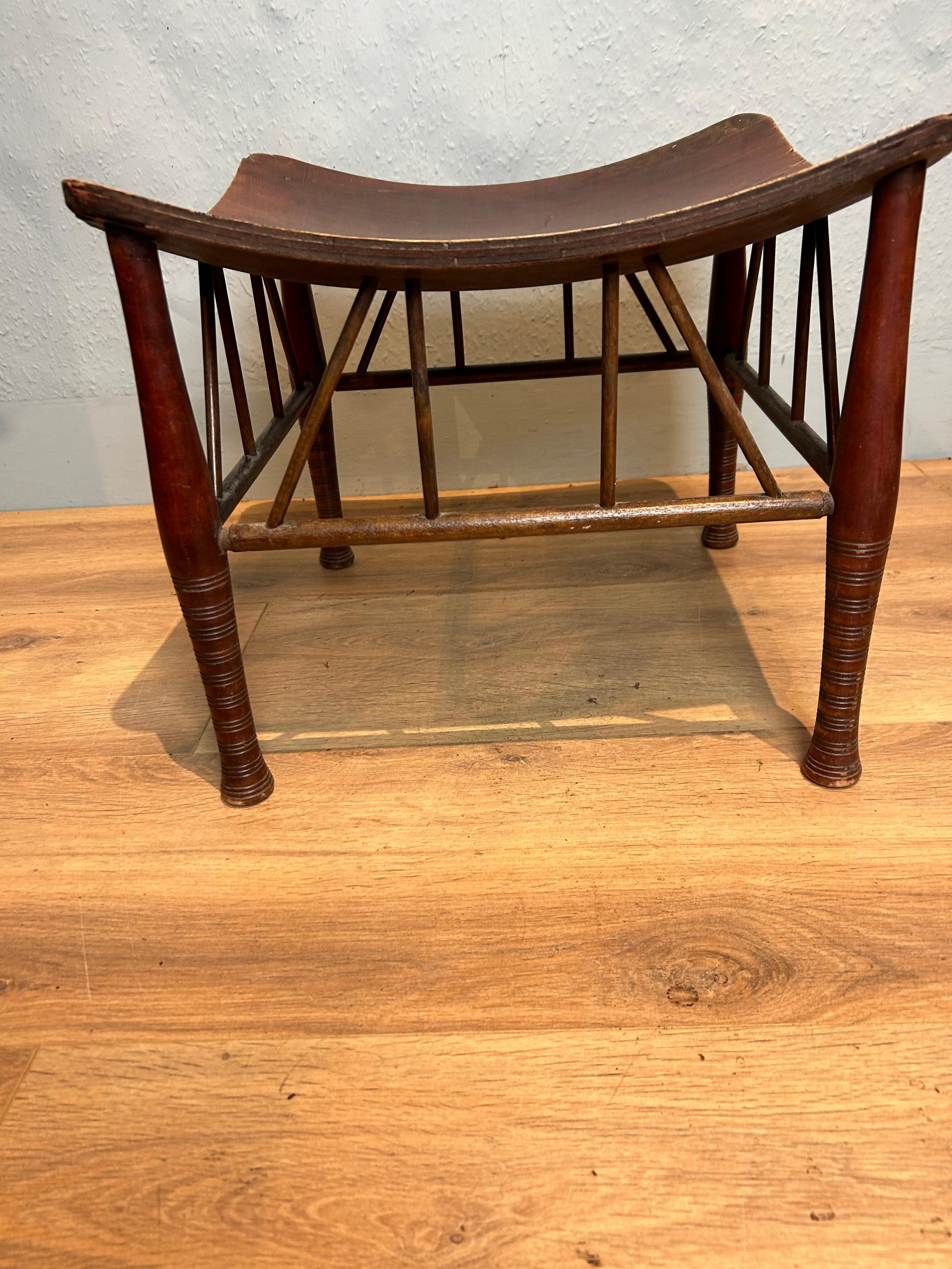English Antique Thebes Stool Circa 1910