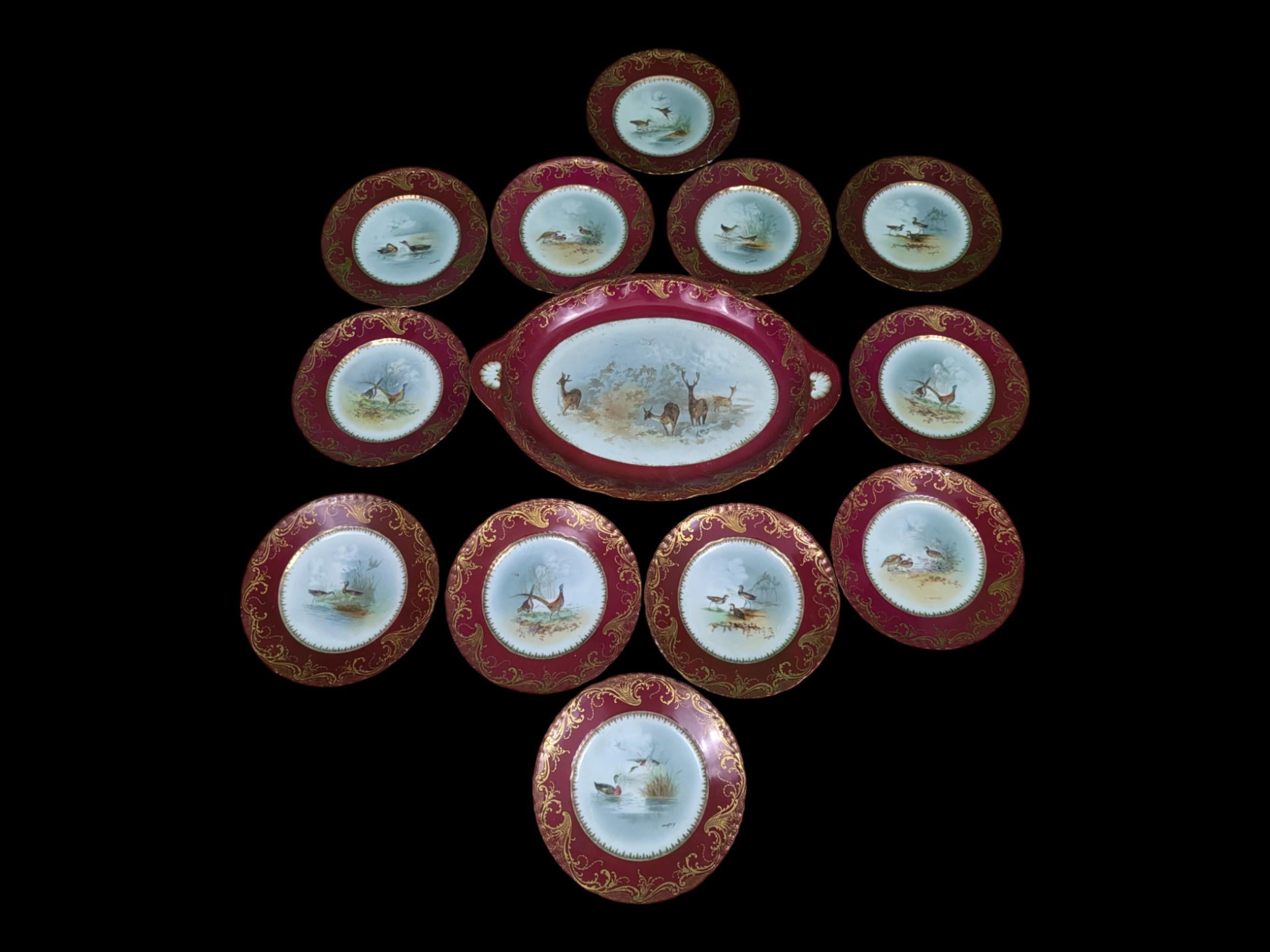 This exquisite Antique Theodore Havilland Limoges Luncheon Set is a rare and elegant find for collectors and enthusiasts of fine porcelain. Crafted in the early 20th century, this set showcases the artistry and craftsmanship that Theodore Havilland