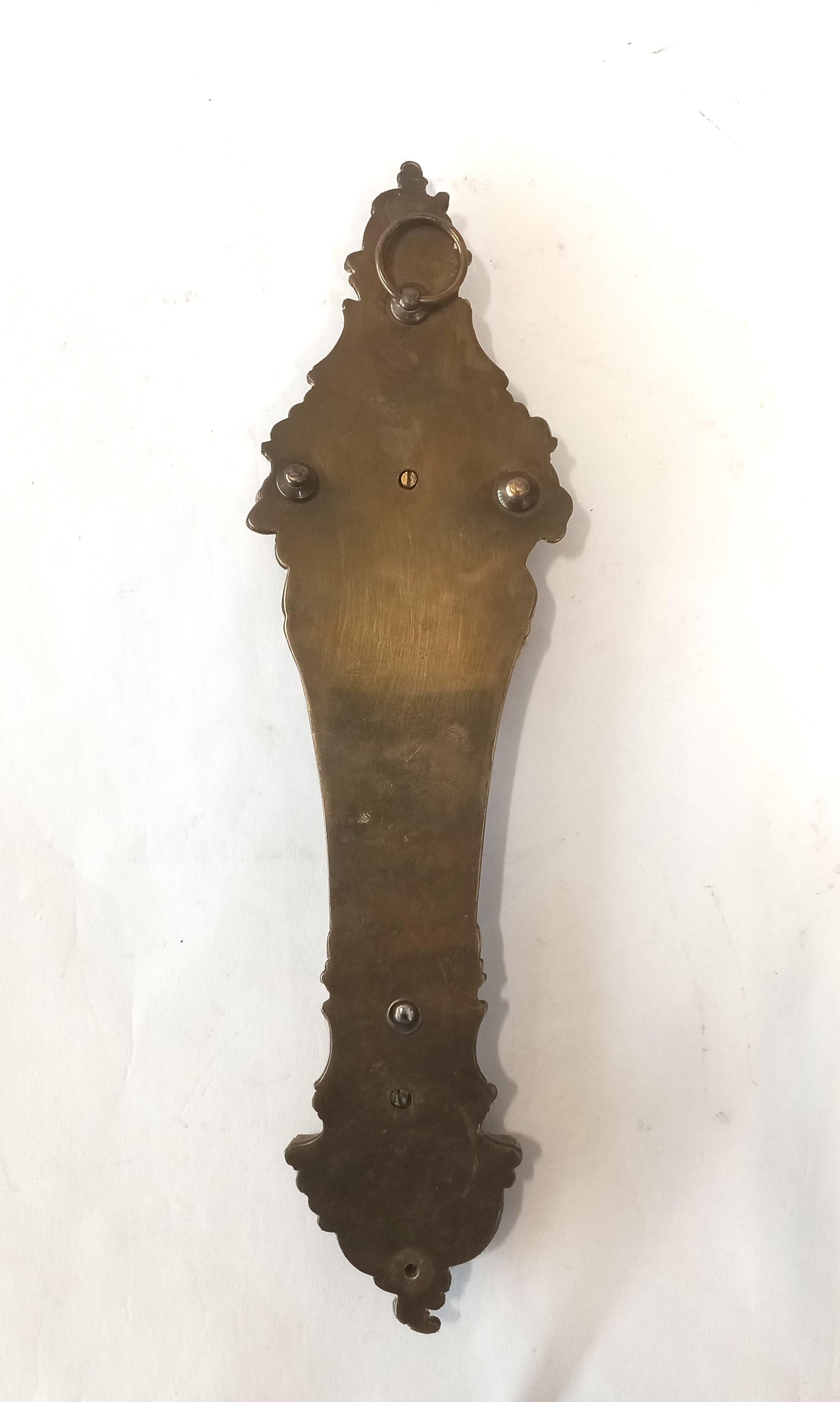 Late 19th Century antique thermometer angel brass around 1880 For Sale