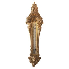 antique thermometer angel brass around 1880