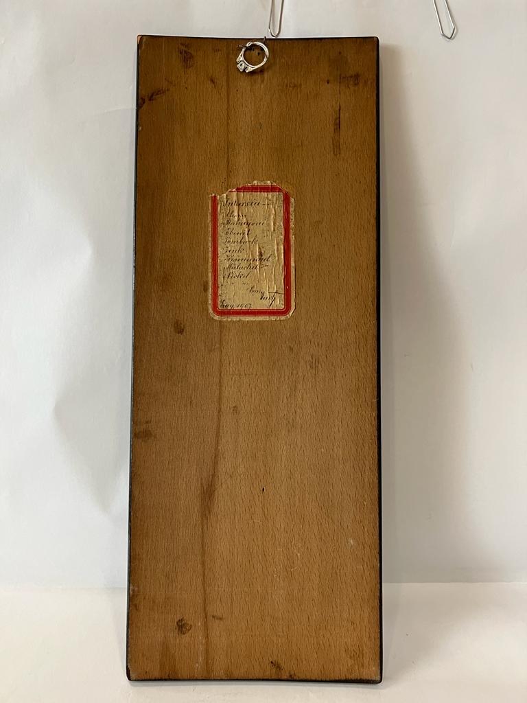 Antikes Thermometer, Intarsienarbeit, Wien Österreich, 1907 (Holz) im Angebot