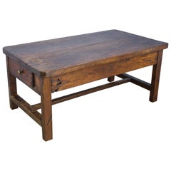 Antique Thick Top Elm Coffee Table