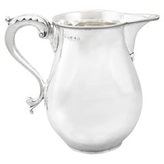 Ancienne pichet à bière ou à eau Thomas Chawner en argent sterling des années 1780