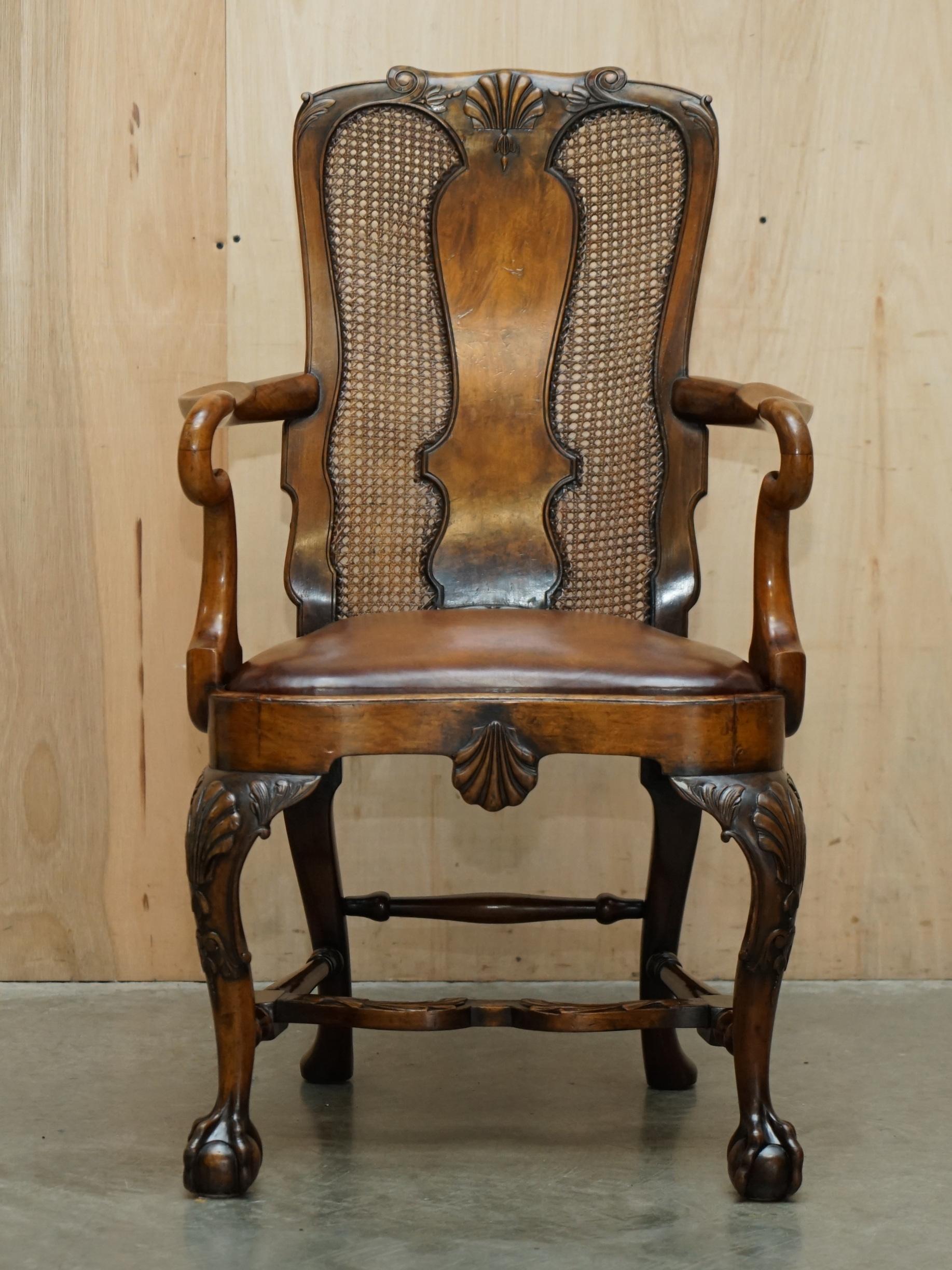Royal House Antiques

Royal House Antiques is delighted to offer for sale this very rare and highly collectable, Circa 1900-1920 Thomas Chippendale style carved with Claw & Ball feet and hand dyed brown leather seat armchair 

Please note the