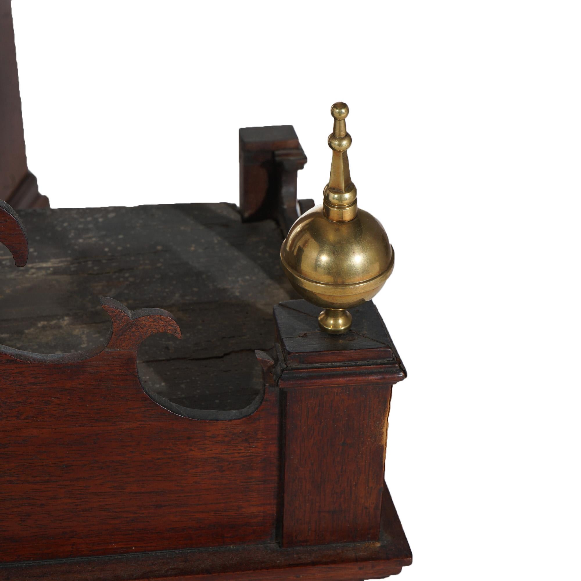 Antike Thomas Farrer Mahagoni-Grandfather-Uhr mit Messing-Endstücken aus dem 19. Jahrhundert im Angebot 17