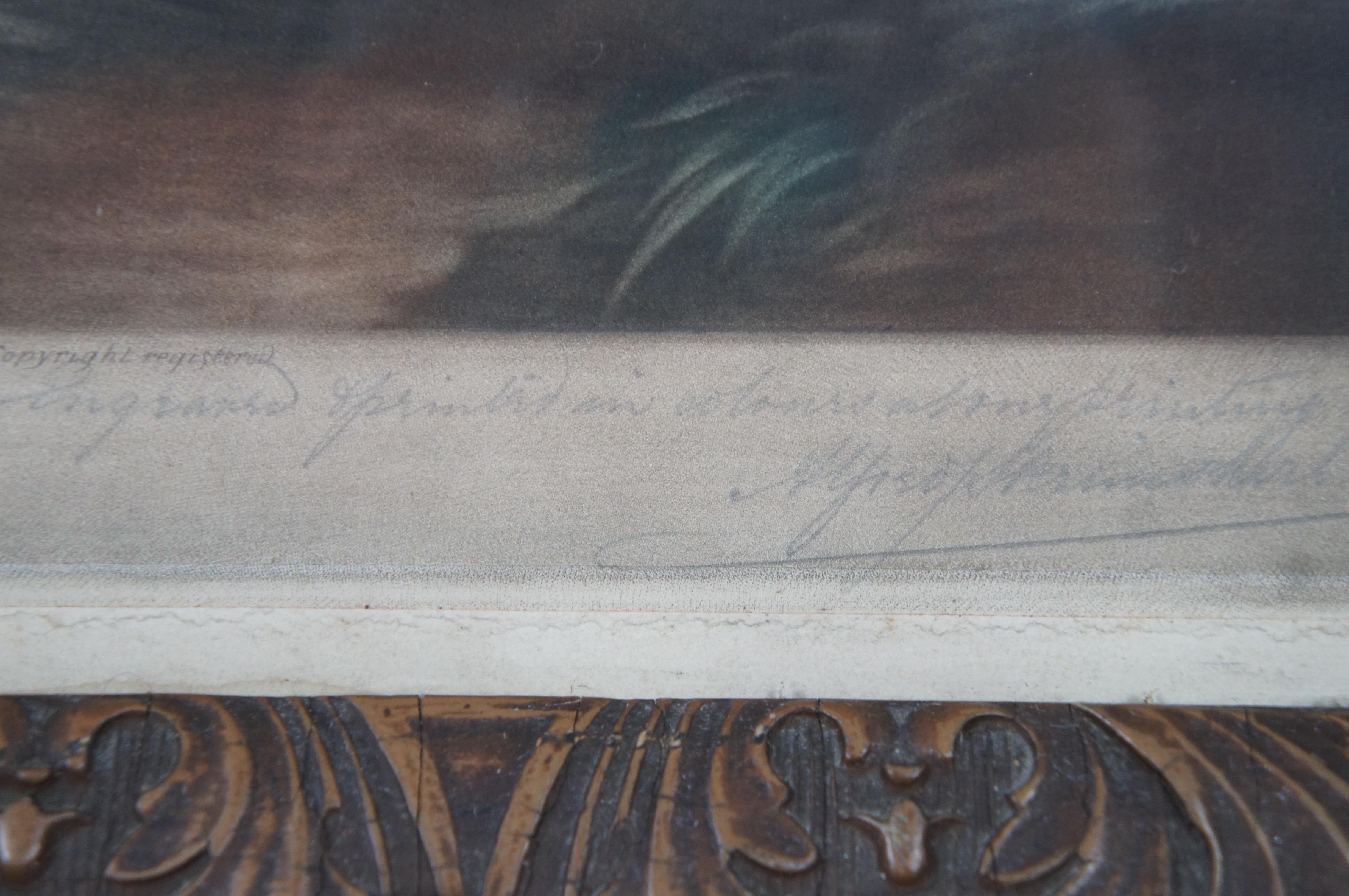 Gravure ancienne de Thomas Gainsborough Mrs Richard Brinsley Sheridan London 30