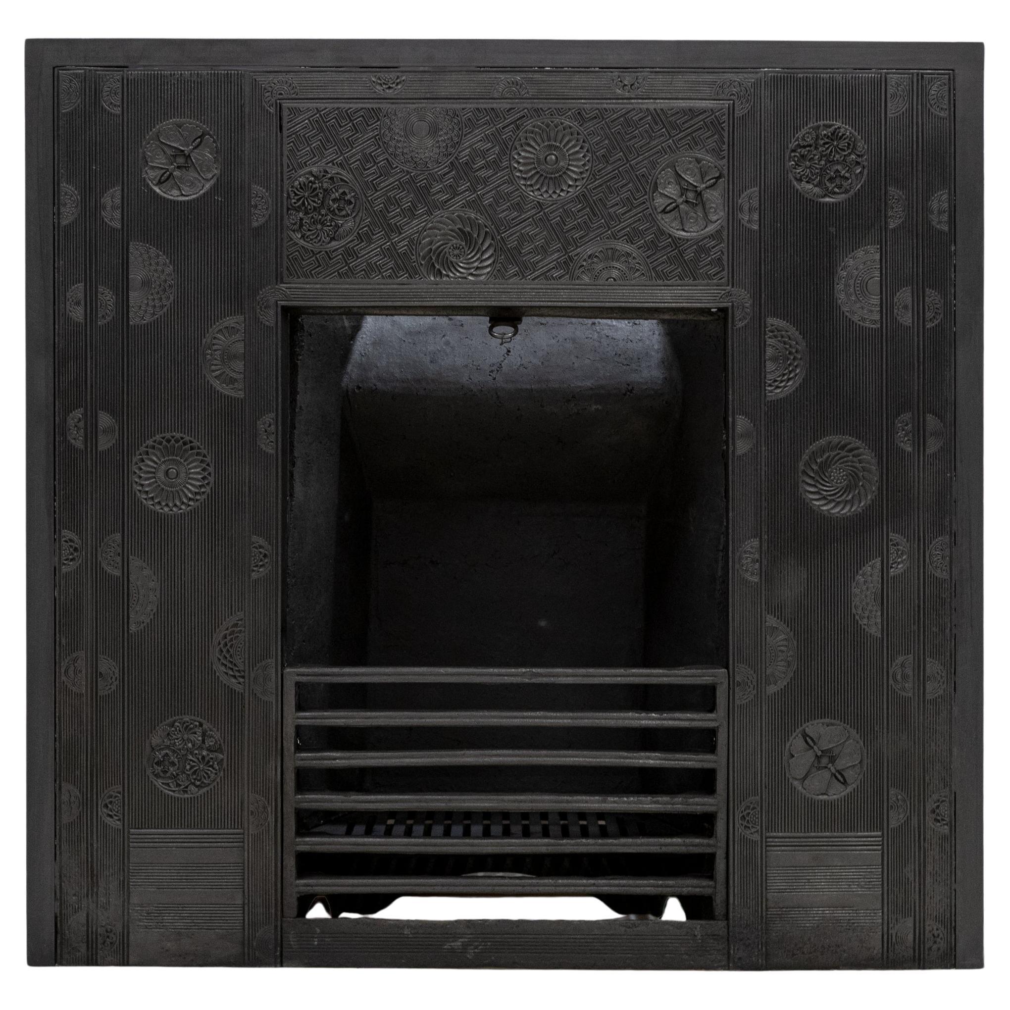 Antique Thomas Jeckyll Cast Iron Fireplace Insert