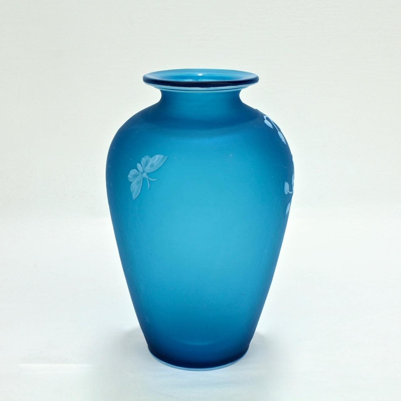 antique blue glass vases
