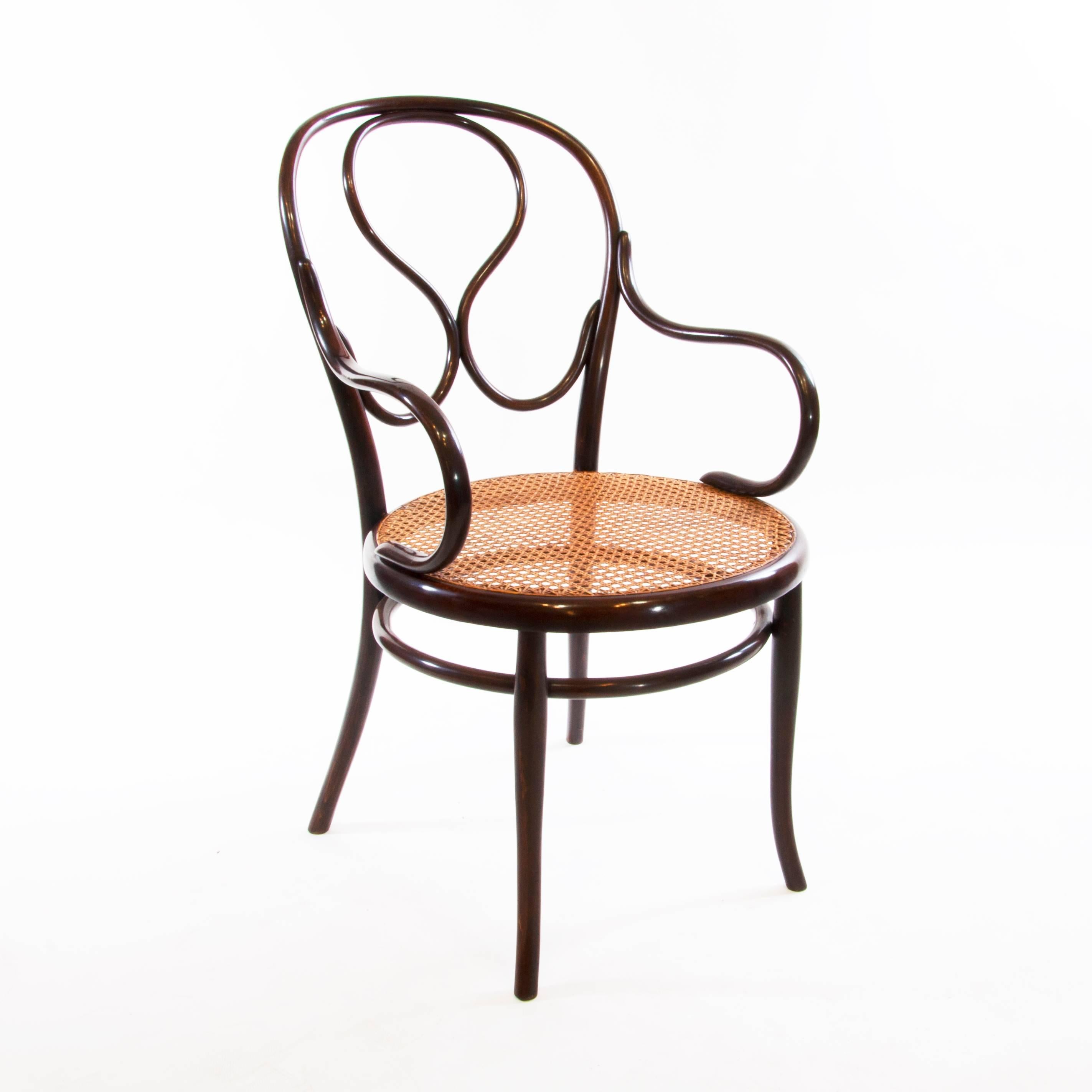 19th Century Antique Thonet Bentwood Armchair Fauteuil No. 20, circa 1900 For Sale