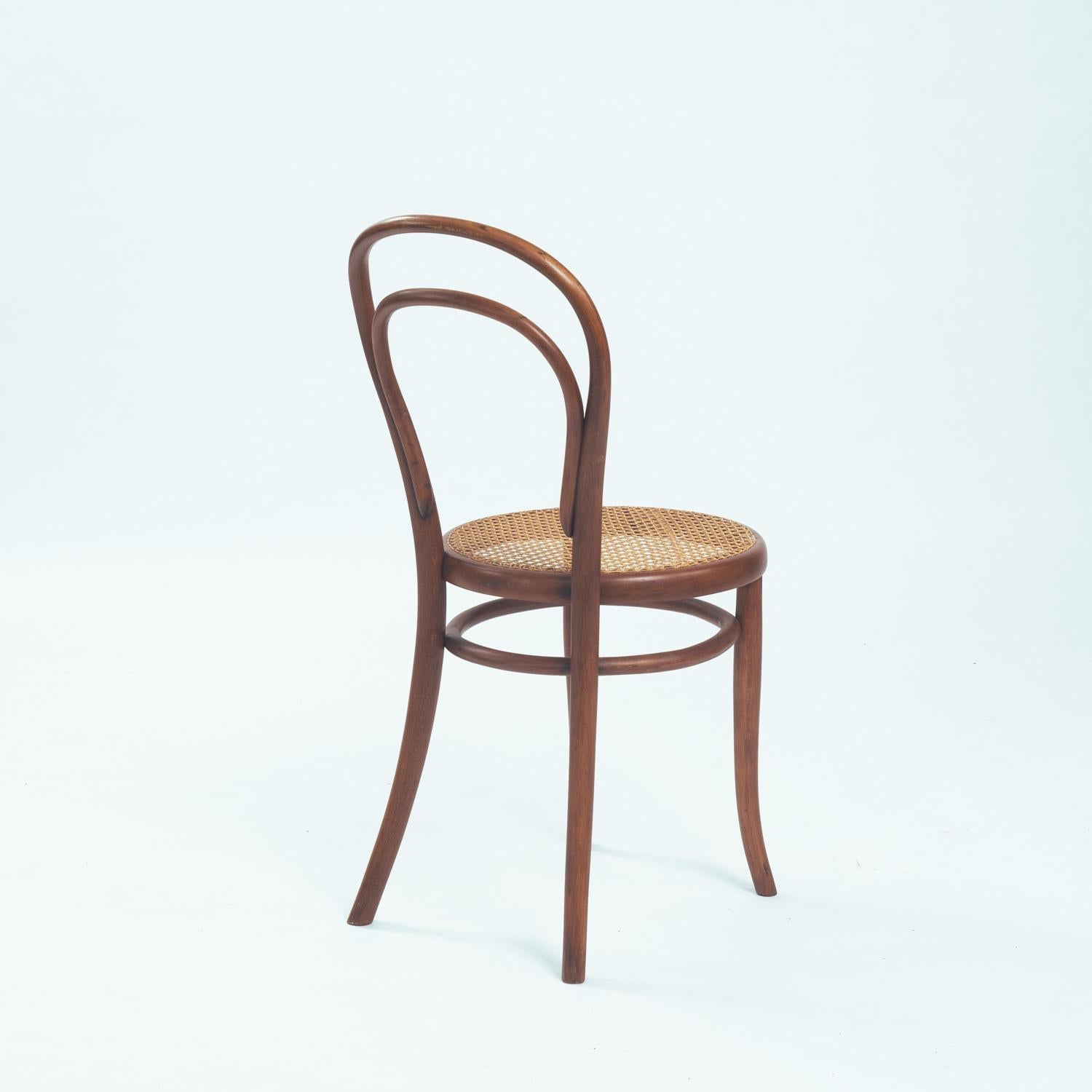 Vienna Secession antique Thonet bistro chairs no 14 118 webbing bentwood, 1880, set of 3 For Sale