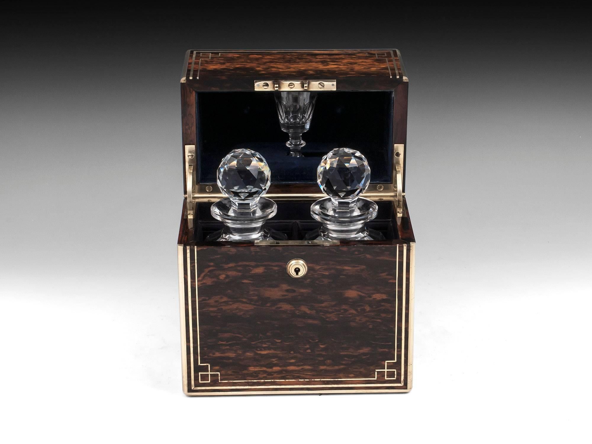 Antique Thornhill Coromandel Brass Bound Decanter Box, 19th Century 2