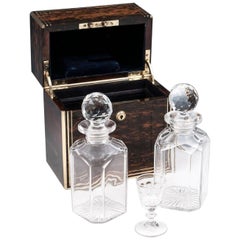 Antique Thornhill Coromandel Brass Bound Decanter Box, 19th Century