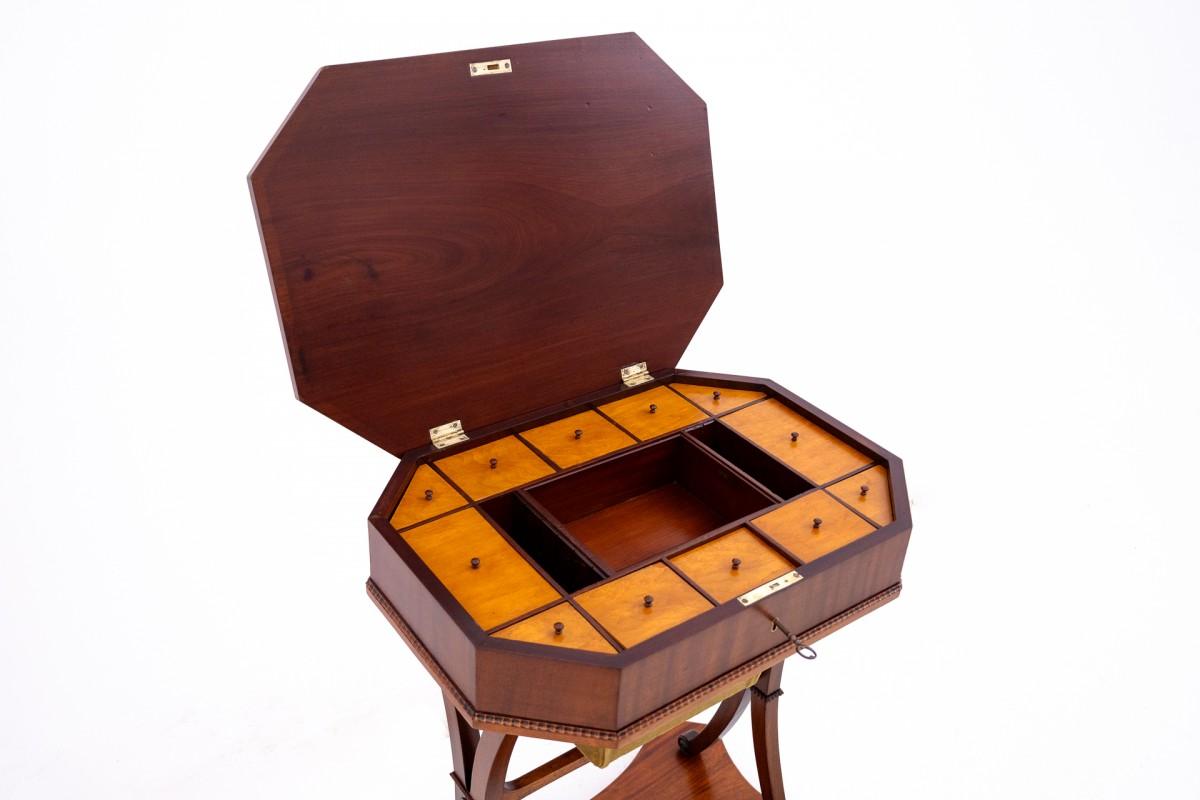 19th Century Antique thread table, Northern Europe, circa 1880. For Sale