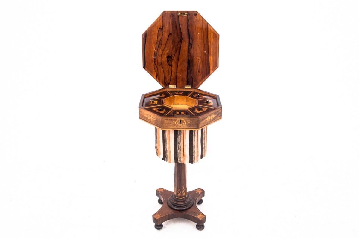 Antique thread table, Northern Europe, late 19th century. 11