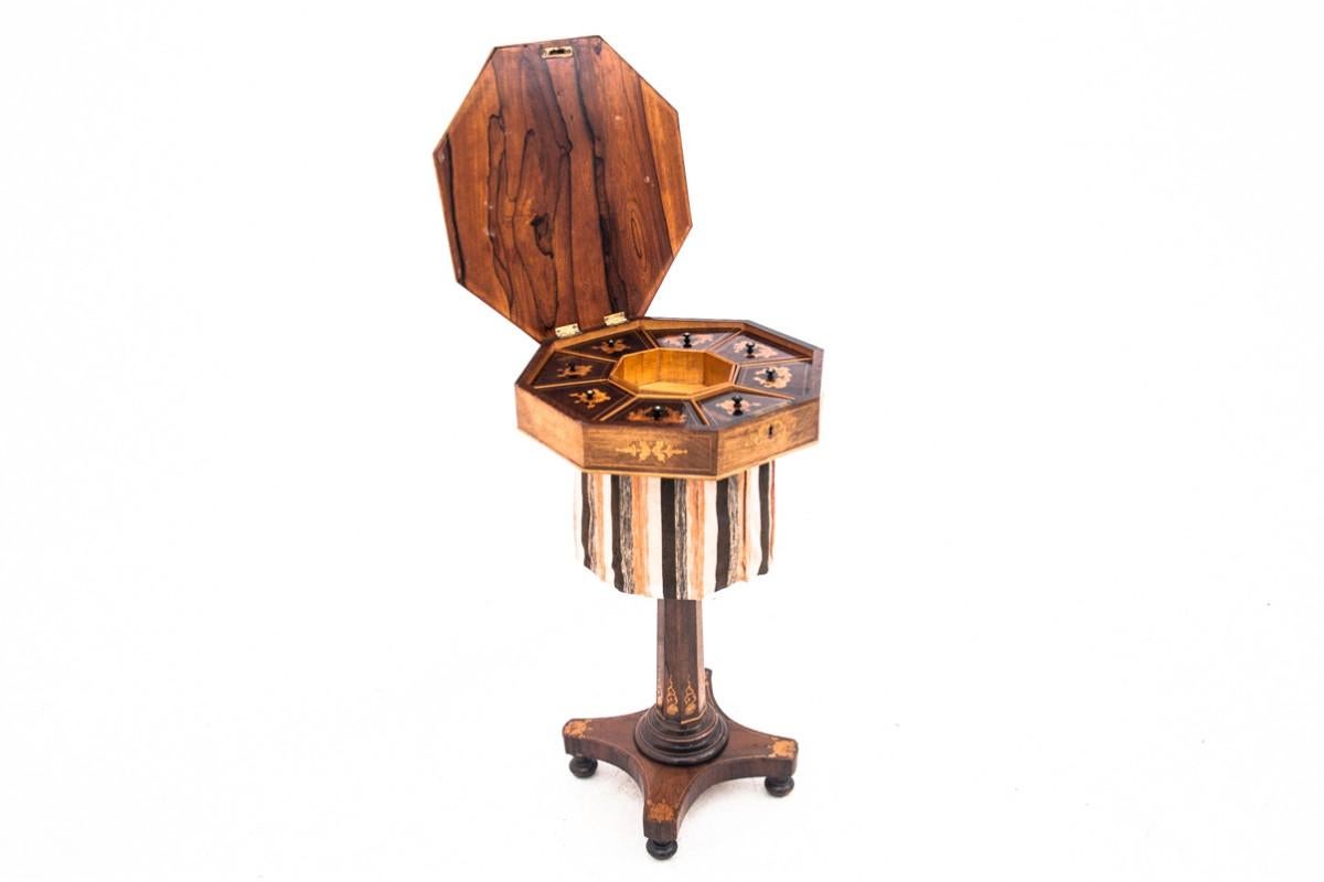 Norwegian Antique thread table, Northern Europe, late 19th century.