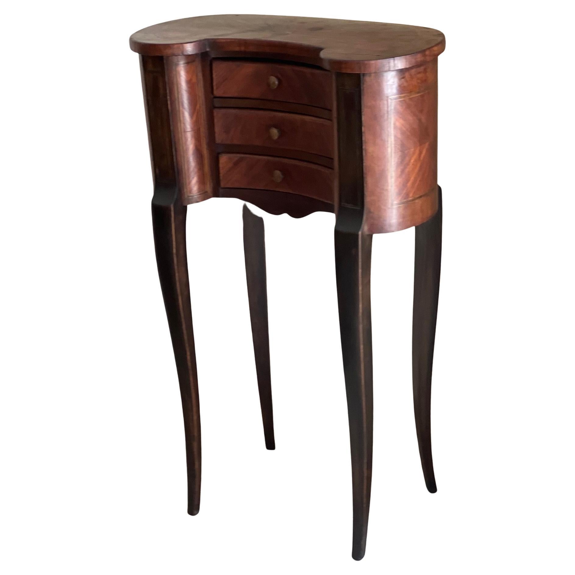 Pair of Kidney Shaped Side Tables at 1stDibs