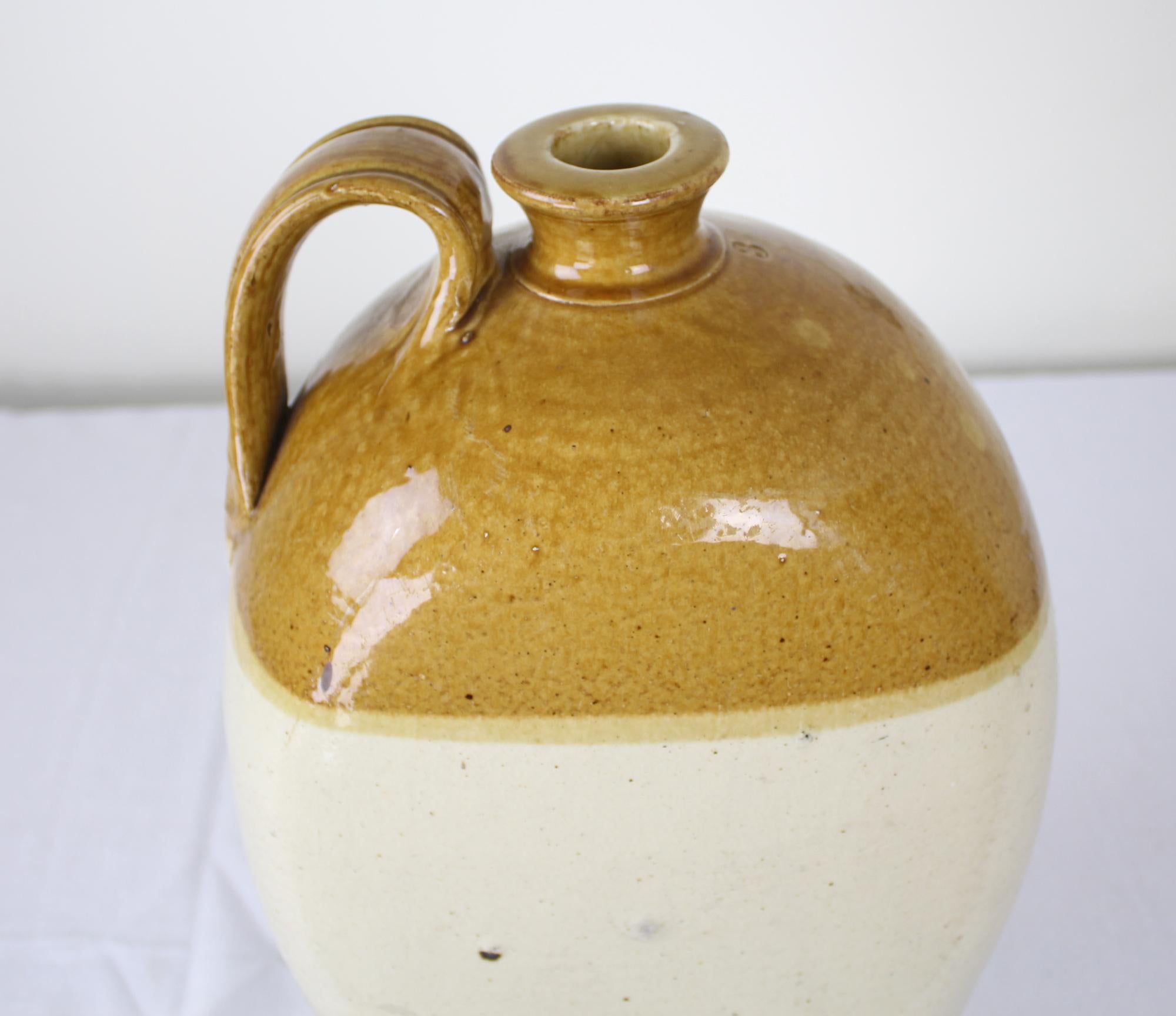 English Antique Three Gallon Bristol Brewing Jug