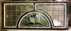 Antique Three Piece Transom Window 50" x 22"