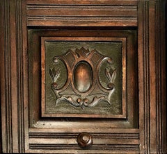 Antique Three-piece Wooden Coal Scuttle