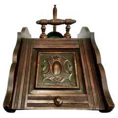 Antique Three-piece Wooden Coal Scuttle