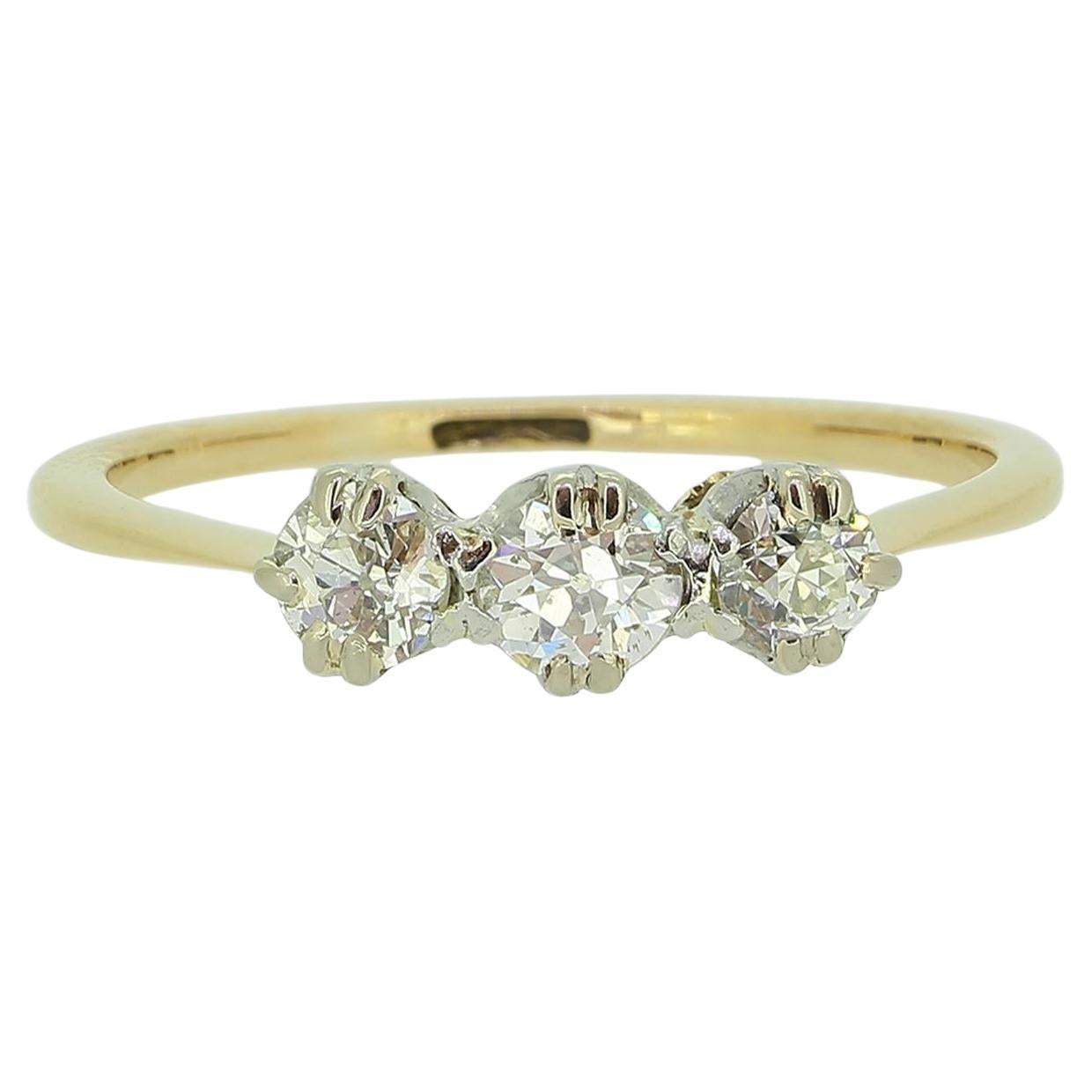 Antique Three-Stone Diamond Ring