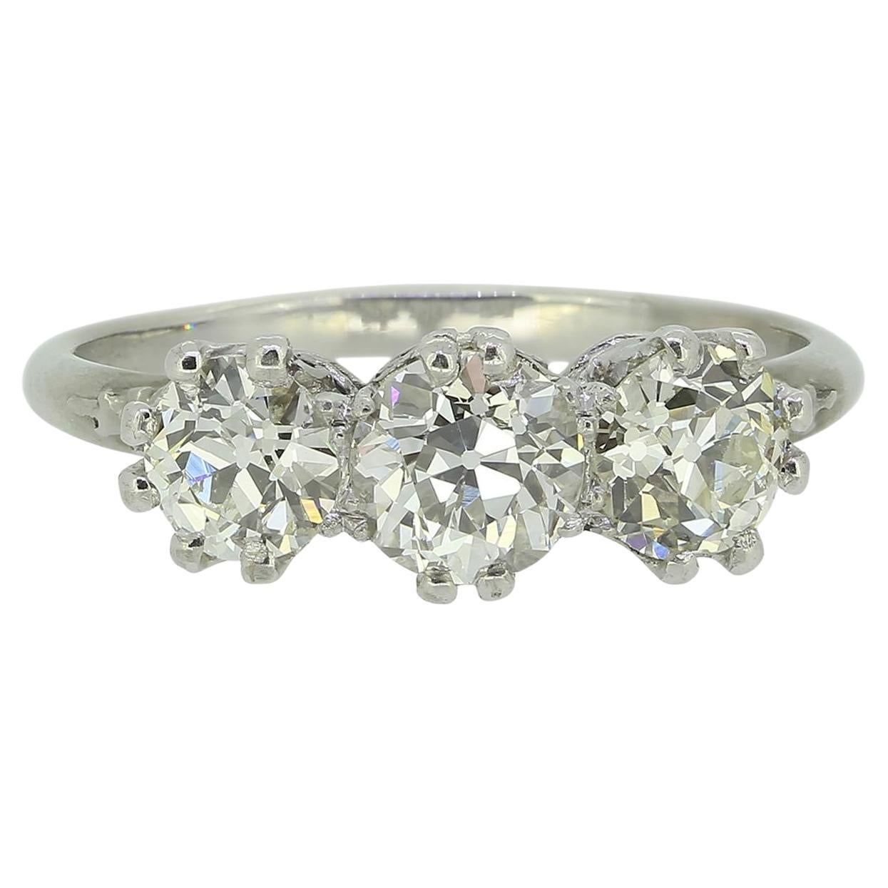 Antique Three-Stone Diamond Ring