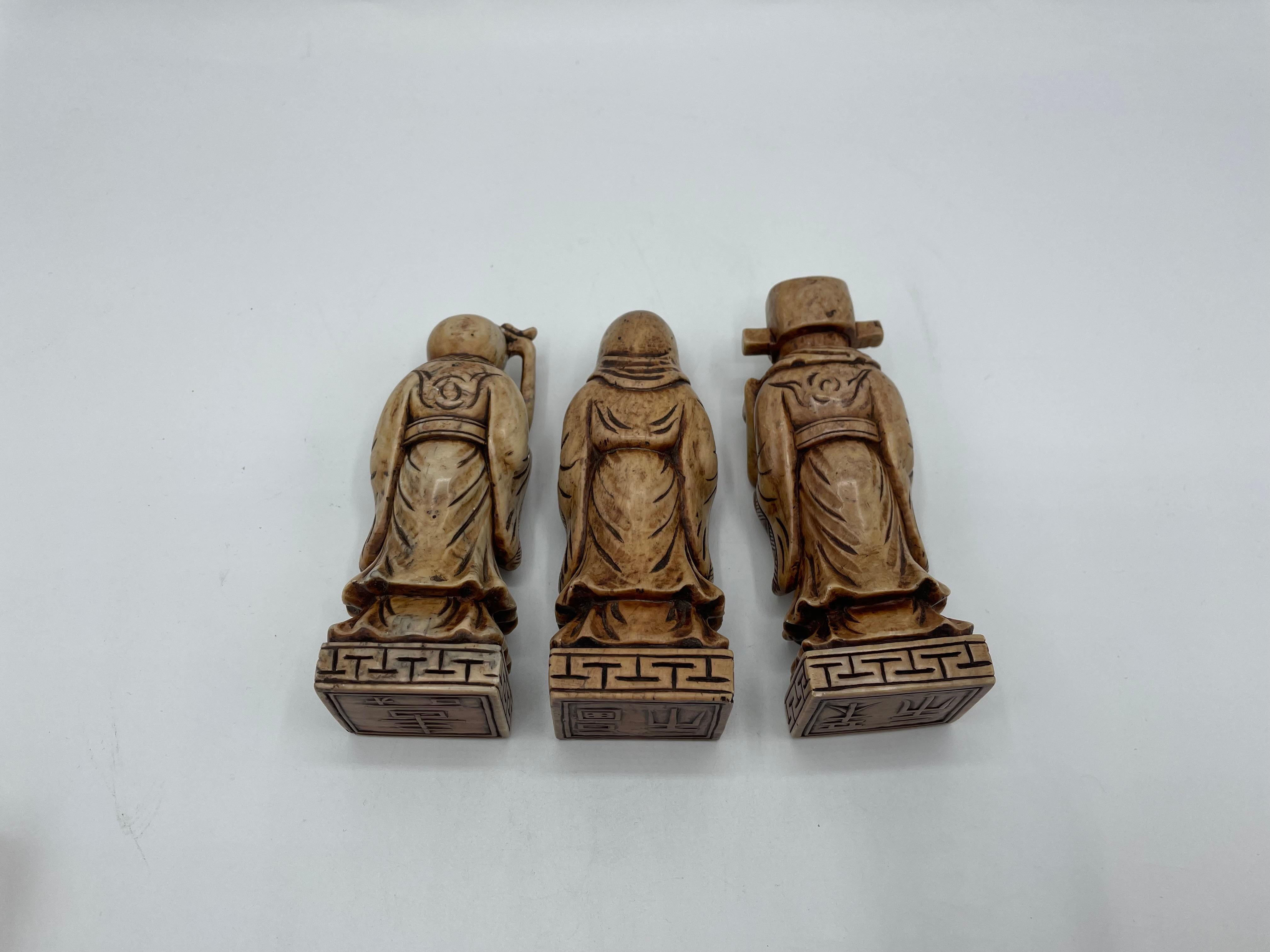 Antique Three Stone Seals of Gods 1950s For Sale 3
