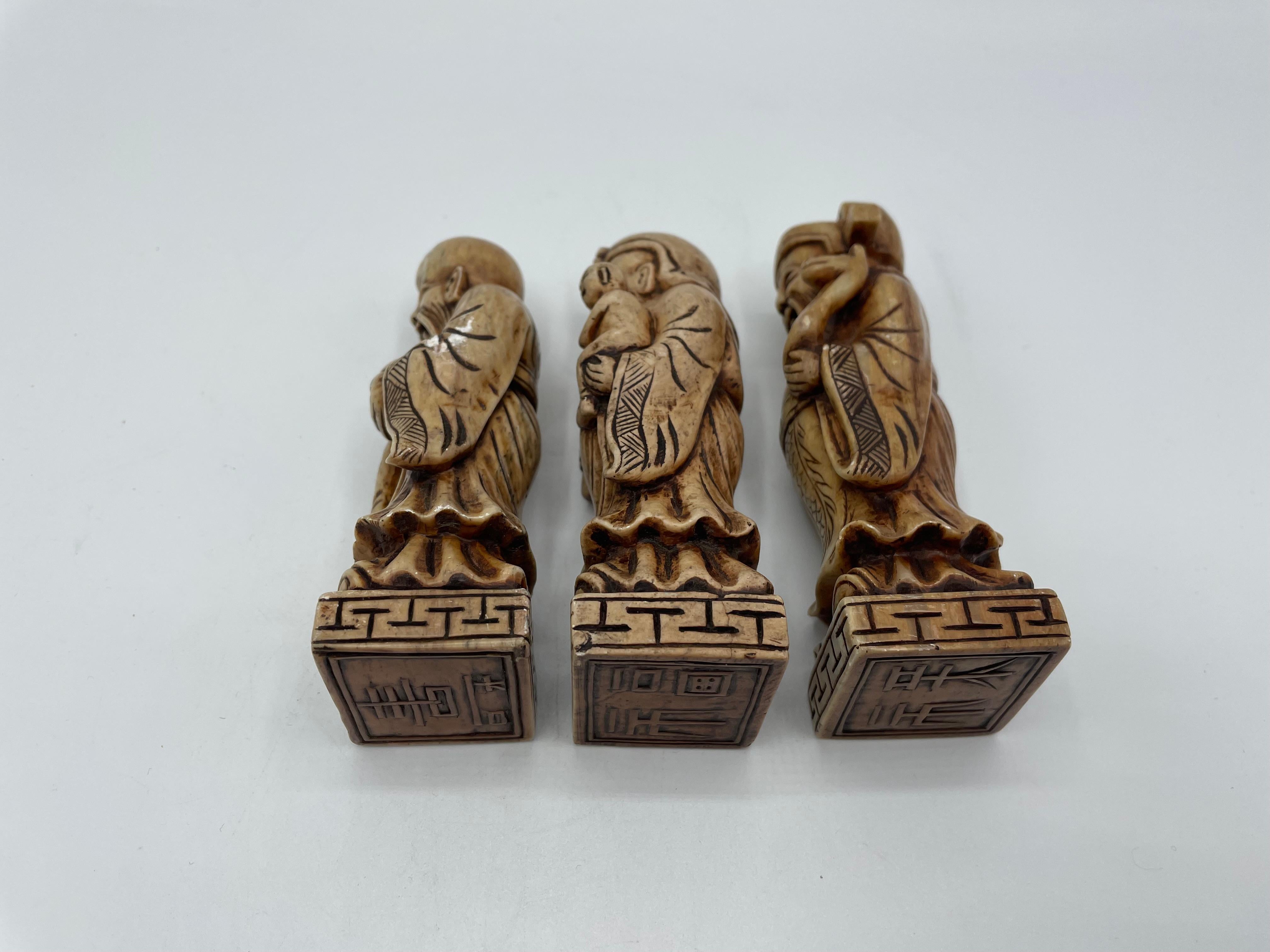 Antique Three Stone Seals of Gods 1950s For Sale 2
