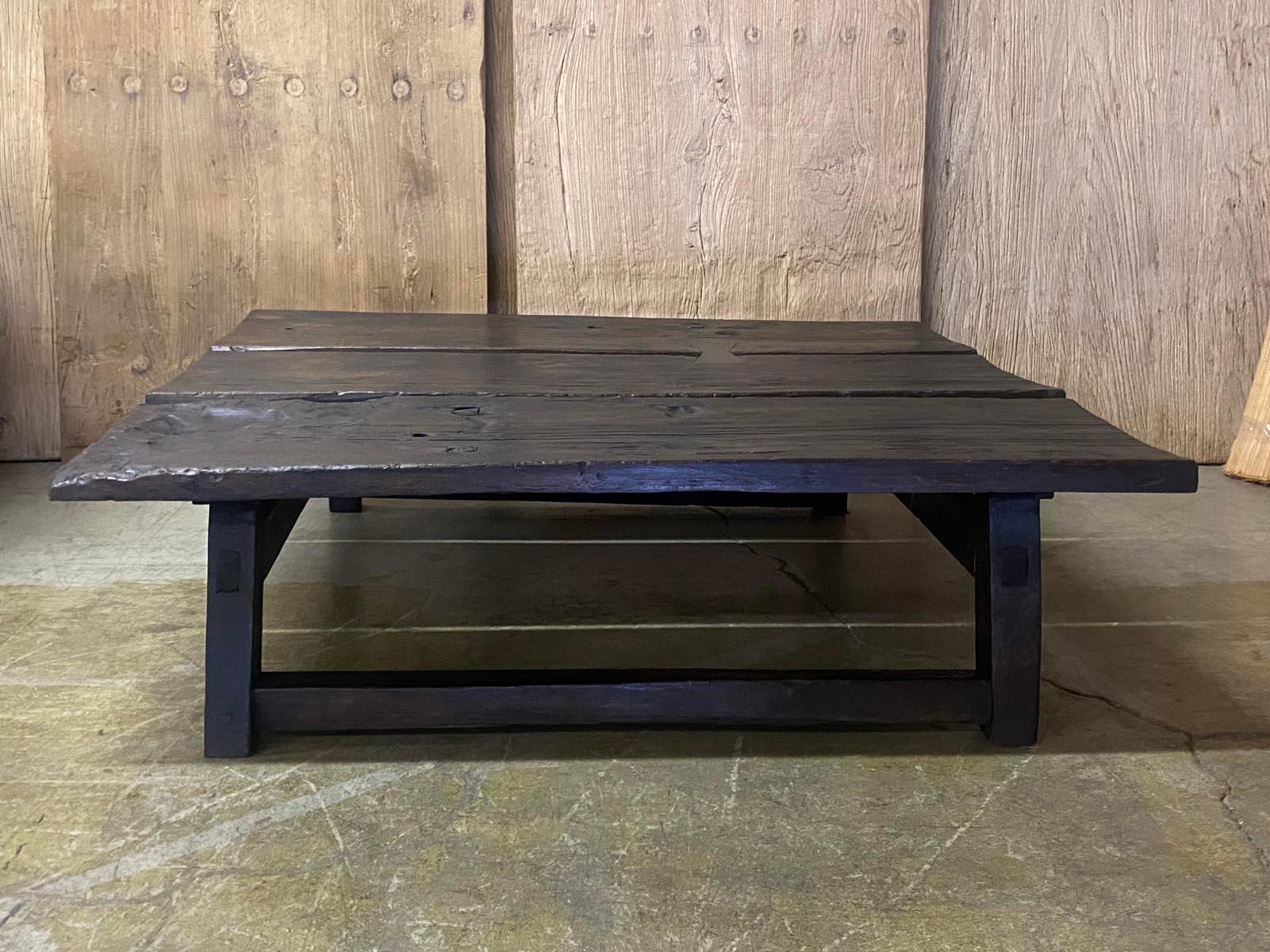 Antique Three Wide Board Coffee Table 4
