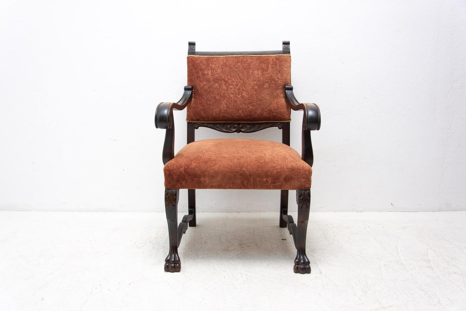 Antique Throne Armchair in Renaissance Style, 19th Century For Sale 6