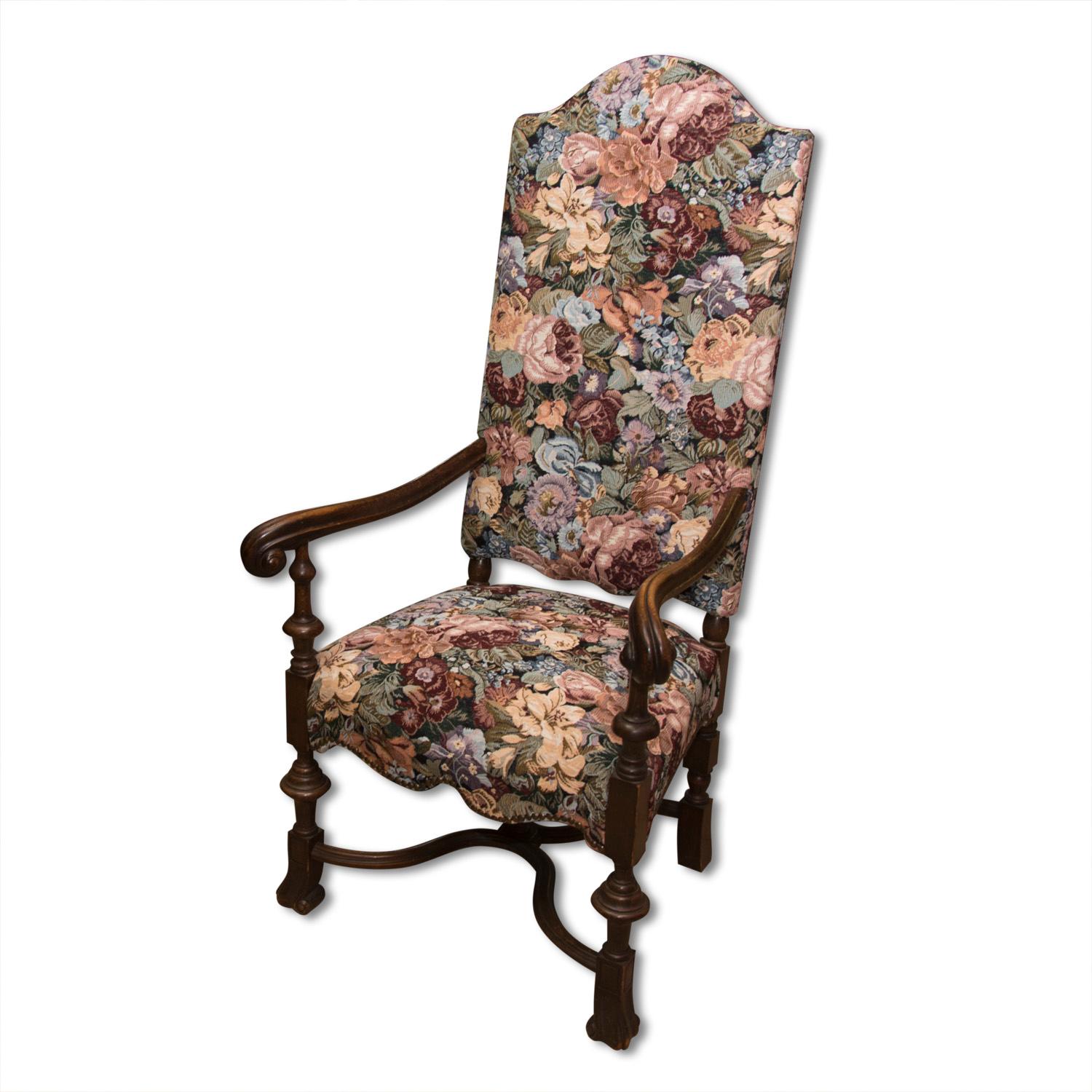 Fauteuil trône ancien de style Renaissance, XIXe siècle en vente 6