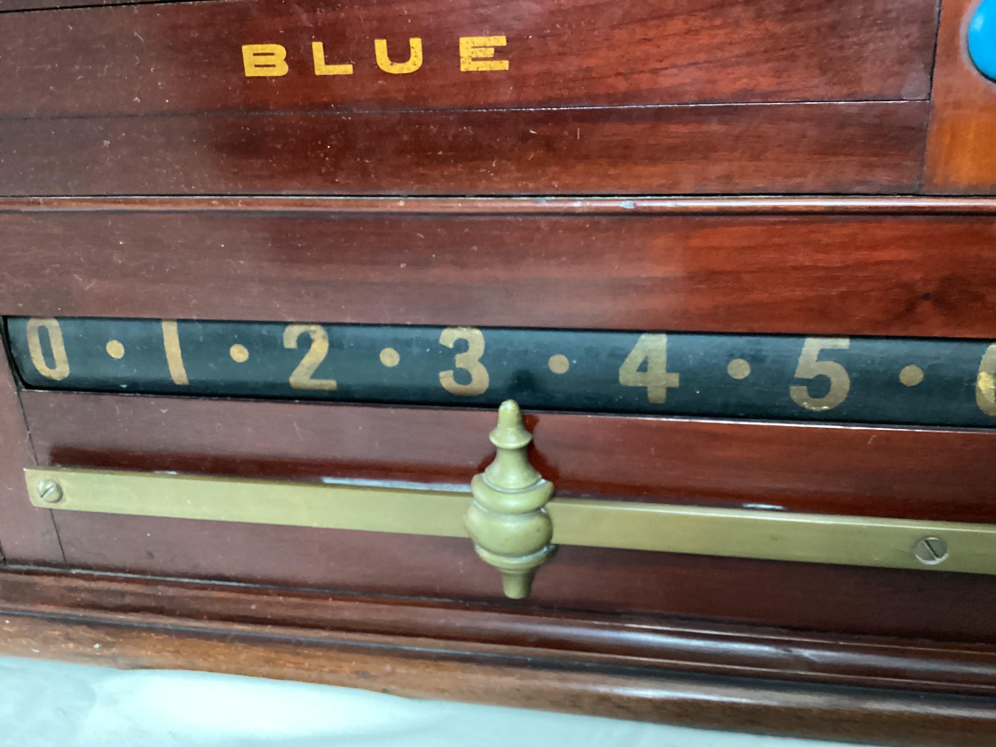 Antique scoreboard de billard de snooker de Londres Thurston & Co Ltd en vente 4